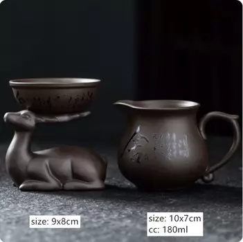 Ретро чайная чашка из фиолетовой глины JINGDE TEA SET