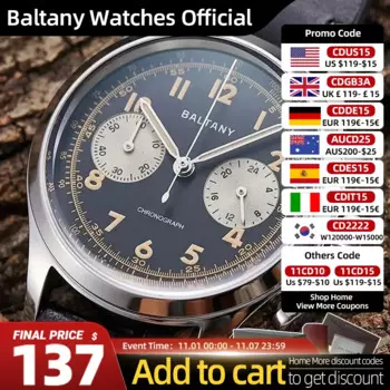 Ретро хронограф S5034 кварцевый многофункциональный белый эмалевый циферблат швейцарский желтый масляный люм 5ATM водонепроницаемые часы с тахометром и хронографом