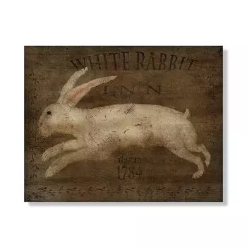 Ретро картина с белым кроликом Ilan grace