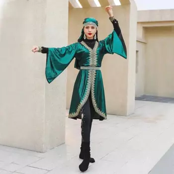 Ретро комплект из 4 предметов, народный костюм, женский костюм Dabke для выступлений, групповой наряд для соревнований, танцевальное платье с вышивкой для танцевальной куртки