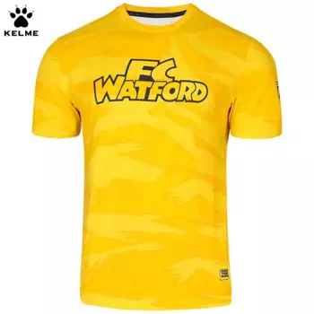 Ретро модная футбольная рубашка Kelme Watford topблоксор, Спортивная повседневная хлопковая футболка с короткими рукавами для бега