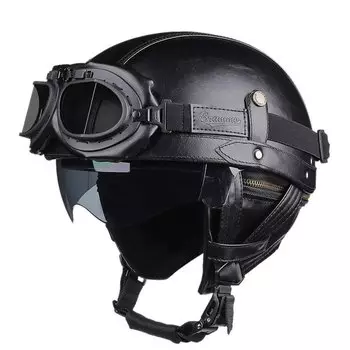 Retro Motorcycle Helmet German Vintage Moto Helmet Scooter Motorbike Half Helmet Capacete De Moto Casque DOT Certification