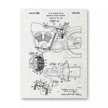 Ретро настенная картина "Американский мотоцикл", дуLike