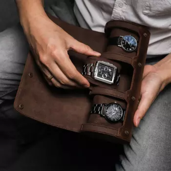 Ретро-органайзер для часов с 3 отделениями, коробка для часов, Подарочная коробка для часов, кожаный чехол для часов, рулон, дорожная коробка для хранения часов с выдвижным ящиком