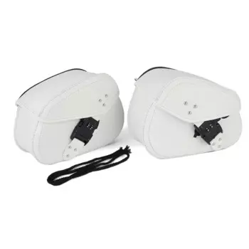 Ретро пара, универсальные мотоциклетные седельные сумки, боковая сумка для инструментов, чемодан из искусственной кожи, белая седельная сумка для Honda/Suzuki/Kawasaki