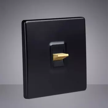 Ретро выключатель света пластиковый черный 1-4 клавиши