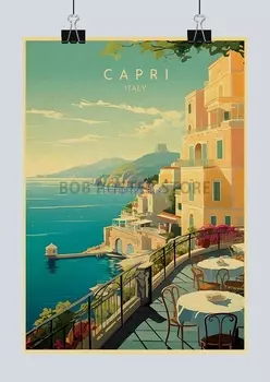 Ретро плакат "Путешествия по миру" Lanxihaibao