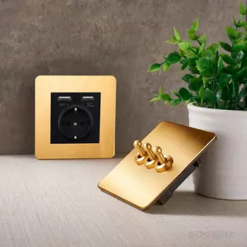 Ретро тумблер с розеткой Depo Guye 86/146/172