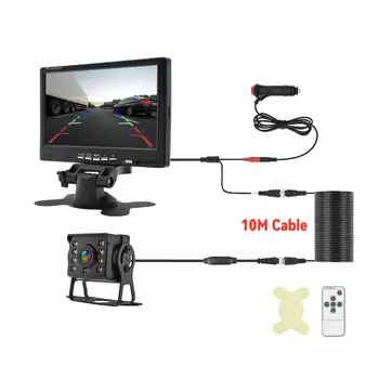 Резервная парковка заднего вида Камера заднего вида CCD Ночное видение с монитором или инженерным транспортным средством Прицеп Комбайн Грузовик Автобус