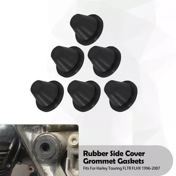 Резиновая боковая крышка для мотоцикла, 6 шт., черная, для Harley Touring Electra FLHR FLHX FLTRX FLHT Street Glide Road King 2008-2023
