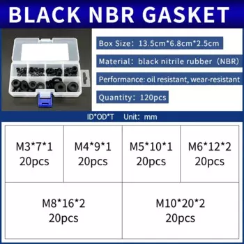 Резиновая плоская прокладка, уплотнение крана, силиконовая резина, нитриловая резина, водонепроницаемый ремонтный комплект, прокладка из нержавеющей стали, комбинированное кольцо из нейлона из ПТФЭ