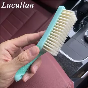 Резиновая ручка Lucullan, щетка для детализации внутренней обивки, МЯГкие плотные волосы для внутренней крыши, матового пола, ткани и вкладыша багажника