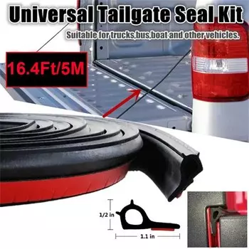 Резиновая уплотнительная лента для автомобильного пикапа, грузовика, задней двери, водонепроницаемый пыленепроницаемый Универсальный комплект уплотнительных лент, 16, 4 фута/5 м