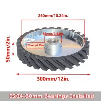 Резиновое контактное колесо RAMS BRALIN для шлифмашины 300*50 мм