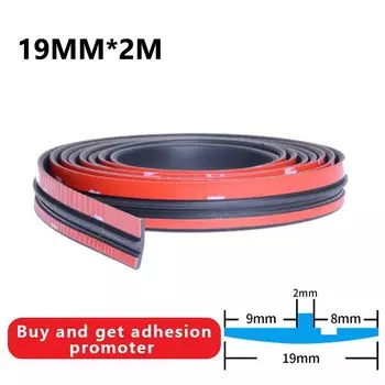 Резиновое уплотнение для кромок автомобиля, уплотнительные полосы, наклейка, протектор ветрового стекла автомобиля на крышу, уплотнительная полоса, шумоизоляционные аксессуары, 14/16/19/27 мм
