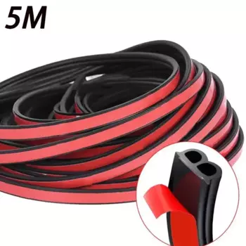 Резиновое уплотнение двери автомобиля, резиновое уплотнение двери, утолщенная полоса, 5-отверстие, большое самоклеющееся уплотнение типа B, совершенно новое