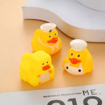 Резиновые игрушки для малышей, мягкая игрушка со звуком, милые водные игрушки, маленькая Желтая утка, забавные игрушки для плавания