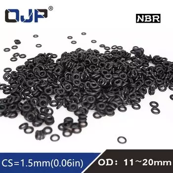 Резиновые кольца NBR O-ring 50 шт., OJP, CS1.5mm, OD11-20мм