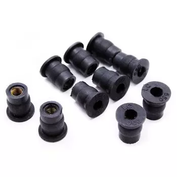 Резиновые латунные гайки для ветрового стекла, 10 шт., для мотоциклов Suzuki GSX-R, 1300, 1000, 750, 600, 600, Honda CBR 900, 954, 929