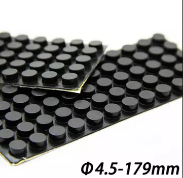 Резиновые самоклеящиеся прокладки черные 4,5-30 мм