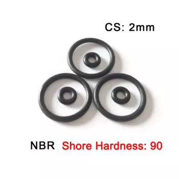 Резиновые уплотнительные кольца NBR, твердость 90°, 2 мм