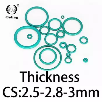 Уплотнительное кольцо толщиной 2,5/2,8/3 мм, флюорорубец из CS FKM, Термостойкое уплотнительное резиновое кольцо, полное в спецификации.-.