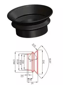 Резиновые защитные очки для бинокулярного шлема HNNYKRAY