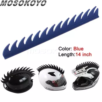 Резиновый Байкерский шлем для мотокросса Mohawk, мотоциклетный шлем Mohawks с шипами, мотоциклетный шлем Mohawk, наклейка, персонализированный Универсальный гребень для тараканов
