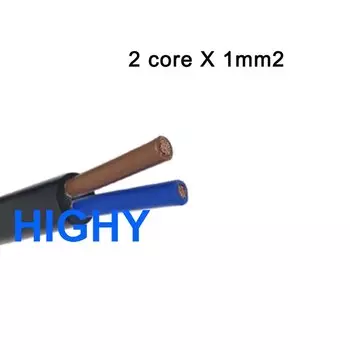 Резиновый кабель YZW черный 10 м 18 AWG 0,75 мм2