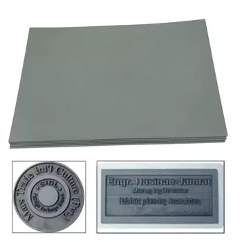 Резиновый лист для лазерной гравировки, серый, A4