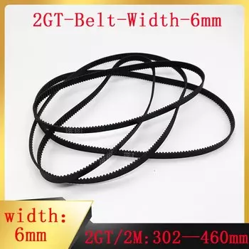Резиновый ремень ГРМ GT2 6 мм черный