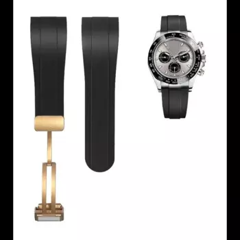 Резиновый ремешок для часов с изогнутым концом 22 мм для Rolex Submariner DAYTONA GMT Yacht-Master, силиконовый ремешок, черный ремешок для часов, спортивный браслет