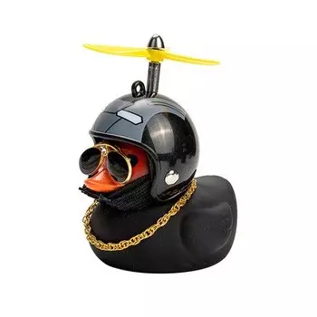 Резиновый шлем, подвеска со сломанным ветром, маленькая черная/желтая утка, дорожный велосипед, моторный шлем, аксессуары для езды на велосипеде, украшение автомобиля