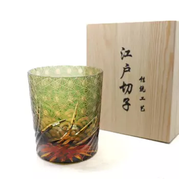 Резное вручную стекло сакэ японское Хрустальное стекло Эдо для виски Набор очков сакэ