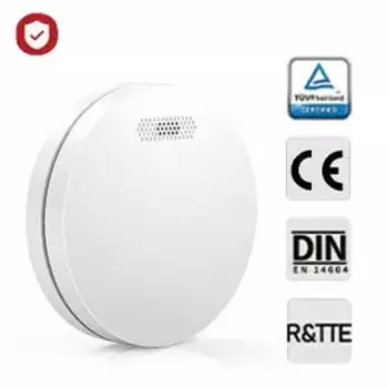RF433MHZ Беспроводной детектор дыма с соединением, дистанционное управление, дымовая сигнализация, пожарная сигнализация