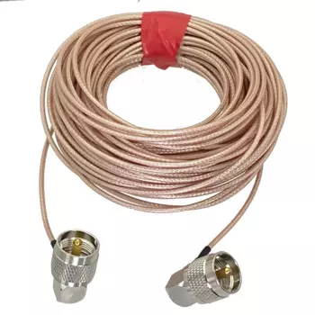 RG316 RF pigtail PL259 UHF штекер RA к PL259 UHF мужской правый угол разъем RF гибкий соединительный кабель 6 дюймов ~ 20 м