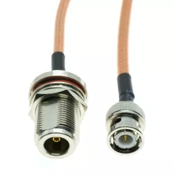 Кабель RG400 N мама перегородка к BNC папа партия RF коаксиальный отрезок Перемычка 50 Ом двойная защита