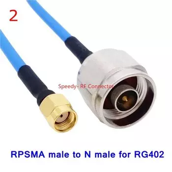 RG402 коаксиальный кабель, синий, ATXD, SMA male/N Male, угловой