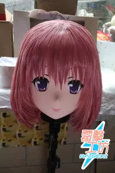 (RG9195) каучуковая японская мультяшная живопись с полной головой женщины/девочки мультяшный персонаж кросс-платье косплей Кигуруми кукольная маска