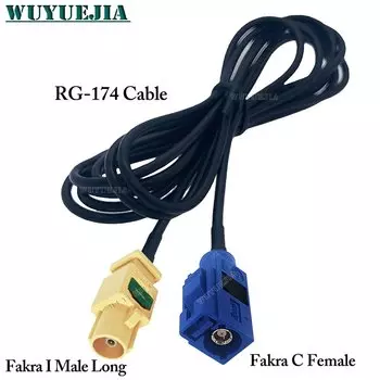 RG-174 кабель WUYUEJIA синий Fakra C-Fakra I 50 Ом 10см-10м