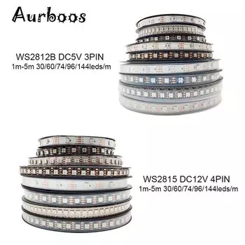 RGB адресная светодиодная лента Aurboos DC5V/DC12V