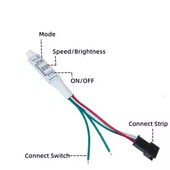 RGB-контроллер HERULED для светодиодной ленты WS2811 белый/теплый белый