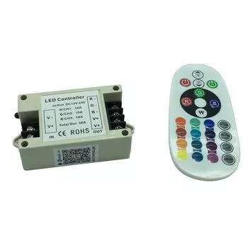 RGB-контроллер HKGOLDTURE DC12V-24V с пультом