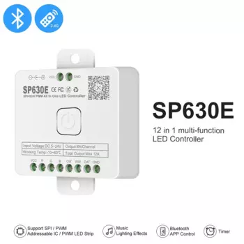 RGB-контроллер SAGE LU MEI SP530E/SP630E для одноцветной светодиодной ленты