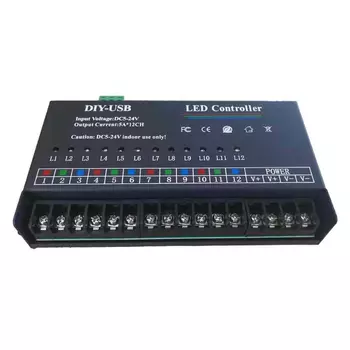RGB-контроллер USB 12/24В 12/4 каналов