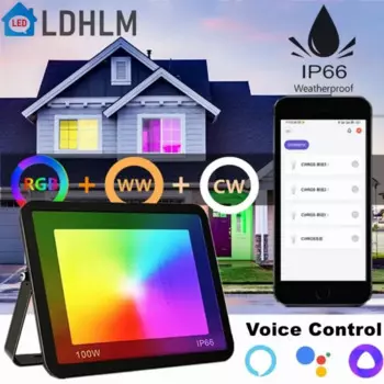 RGB-прожектор TUYA, 220 В переменного тока, с голосовым управлением через приложение