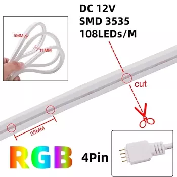 RGB светодиодная лента HEGEHE 12/24В 108 светодиодов/м