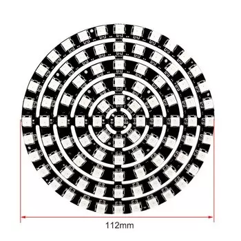 RGB светодиодное кольцо FUNZENXIN WS2812B 8/16/24/35/45/60/93 LEDs