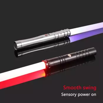 RGB световой меч с 12 сменными цветами, 3 звуковых шрифта, плавная вращающаяся функция FOC, Металлическая рукоятка, искусственный лазерный меч, световой меч