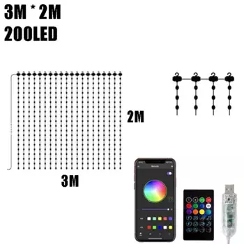 RGBIC светодиодная гирлянда для штор JXLIGHL